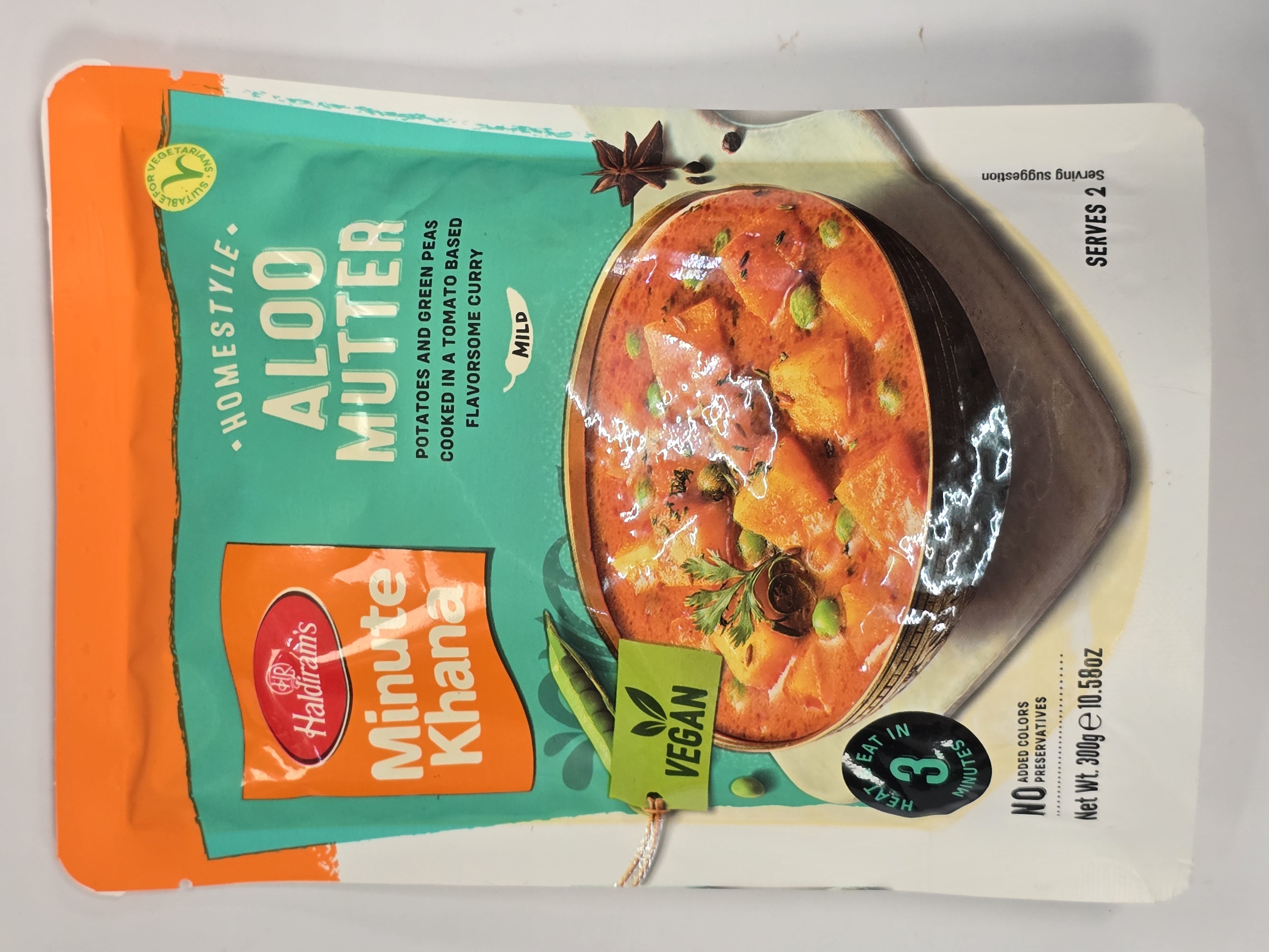 Haldirams aloo mutter rte 300g