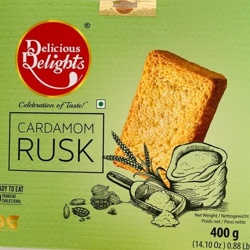 Delicious delights cardamom rusk 400g