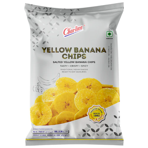 Charliee yellow banana chips 150g