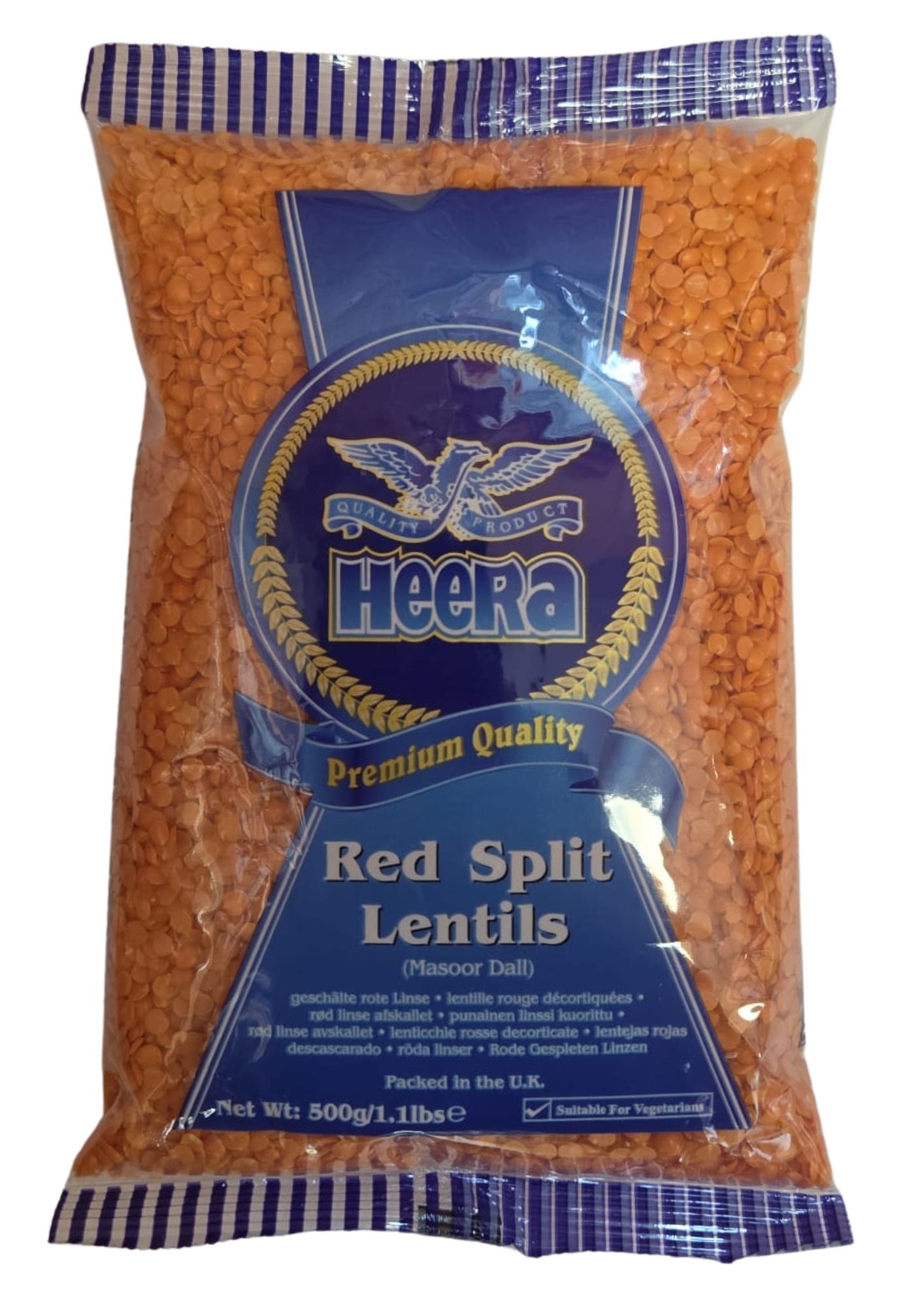 Heera red split lentils 500g