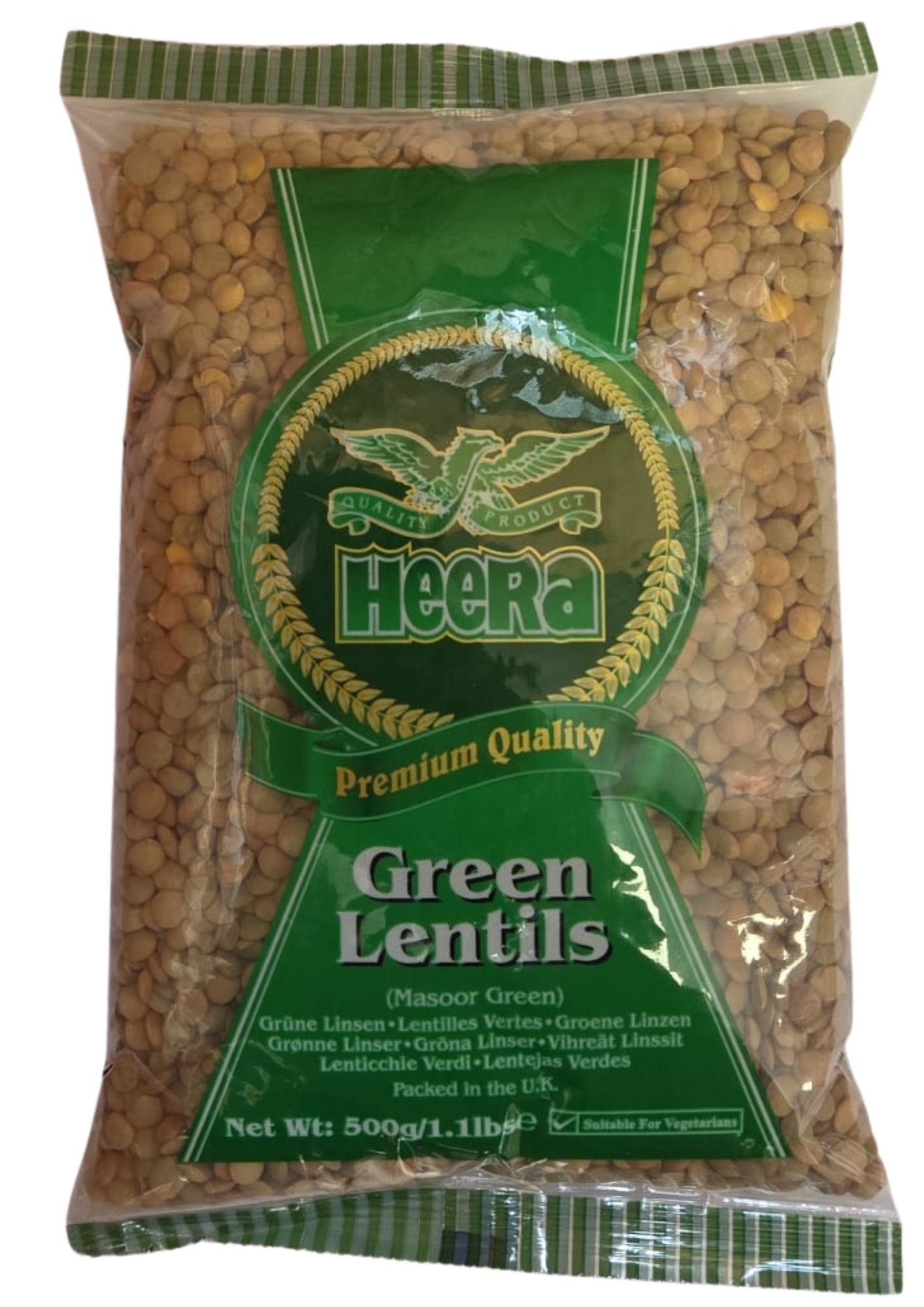 Heera green lentils 1 kg