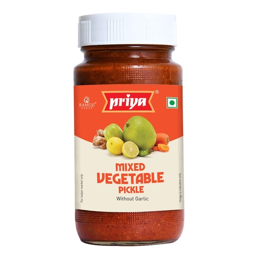 Priya mix veg w/o garlic pickle 300g