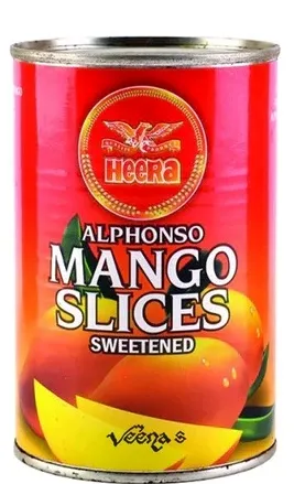 Heera alphonso mango slices can 425 gm