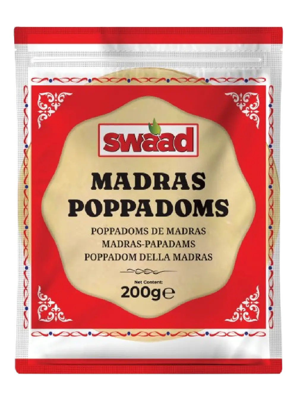 Swaad madras poppadoms 200g