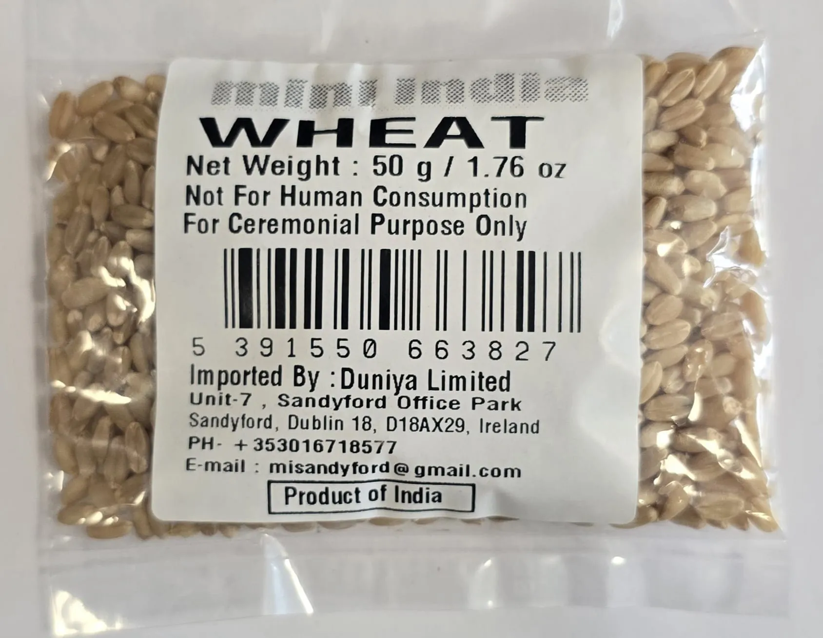 Mini india wheat 50g for pooja purpose