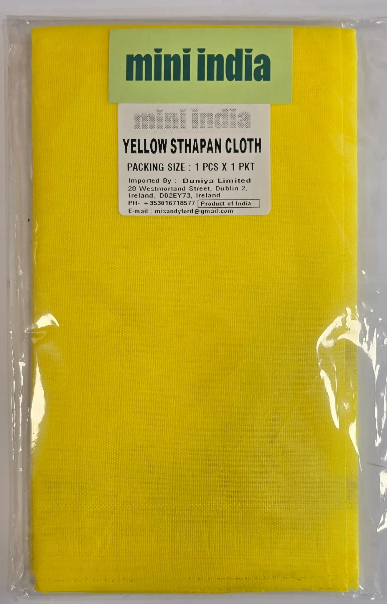 Mini india yellow sthapan cloth
