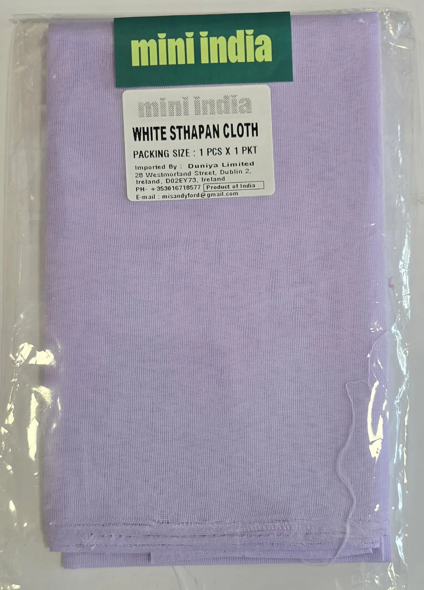 Mini india white sthapan cloth