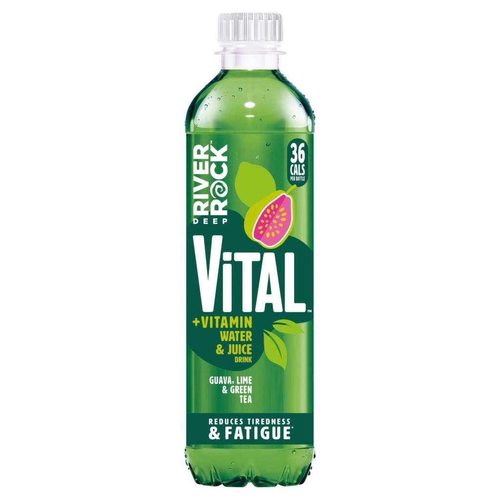 River Rock Vital Guava, Lime & Green Tea 450 ml