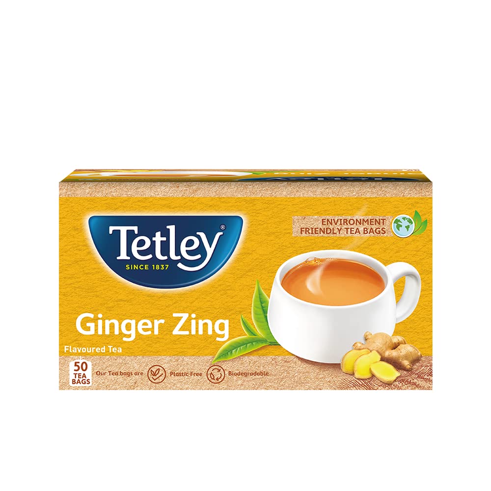 Tetley Ginger Zing Chai 50 Tea Bags100G