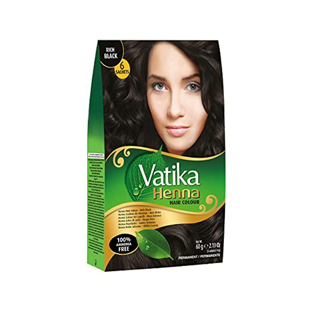 Vatika Henna Hair Colour Rich Black 60G