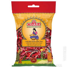 Chakra Long Red Chillies With Stem 100g