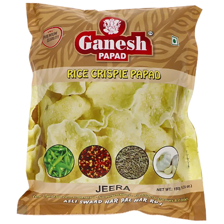 Ganesh Rice Crispie Jeera Papad 150G