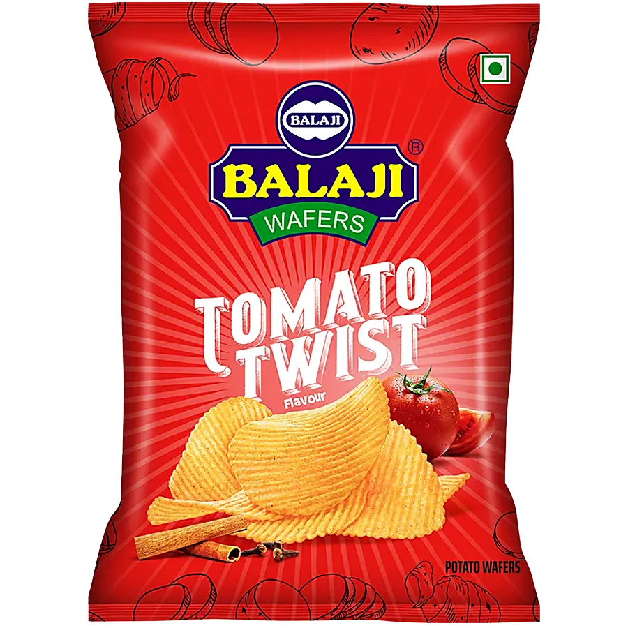 Balaji Crunchem Tomato Twist Chips 150G