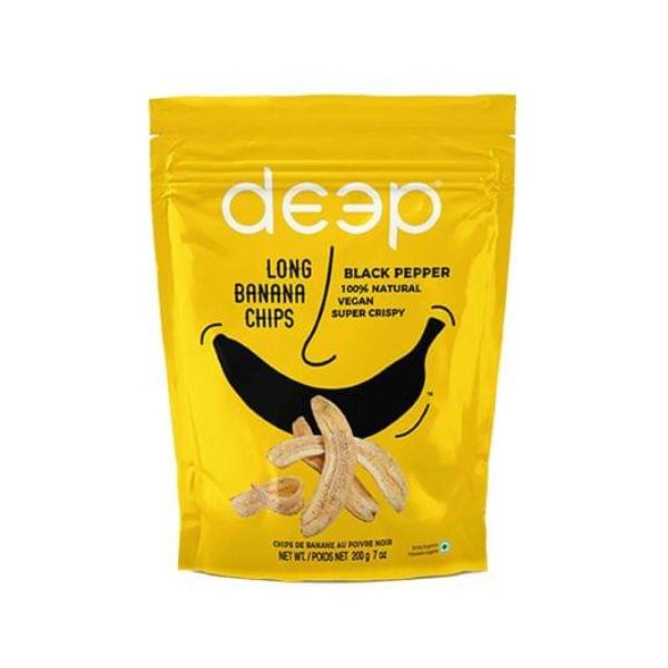 Deep Long Banana Chips - Black Pepper 200g
