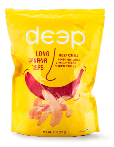 Deep Banana Long Chips - Red Chilly 200g