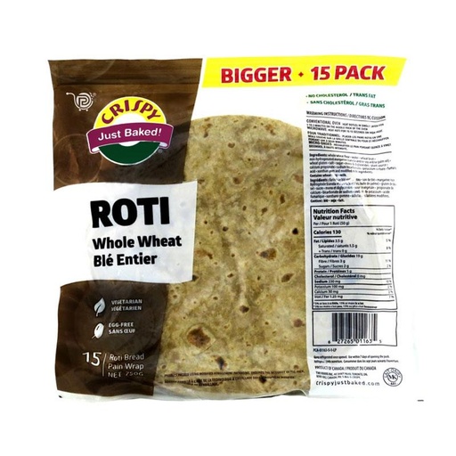 Crispy Roti Whole Wheat 15Pc 750g