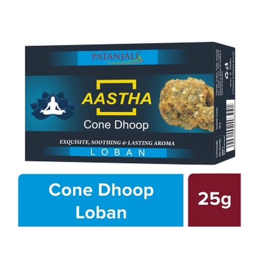 Patanjali Aastha Cone Dhoop Loban 25G