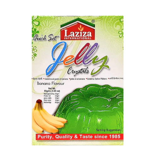Laziza Jelly Crystals Banana Flavour 85G