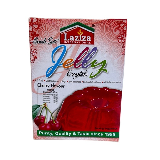 Laziza Jelly Crystals Cherry Flavour 85G