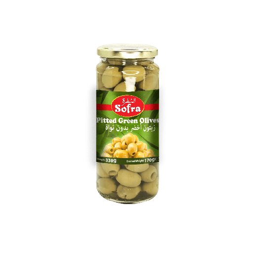Sofra Pitted Green Olives 330G