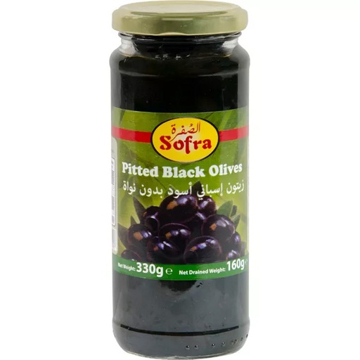 Sofra Pitted Black Olives 330G