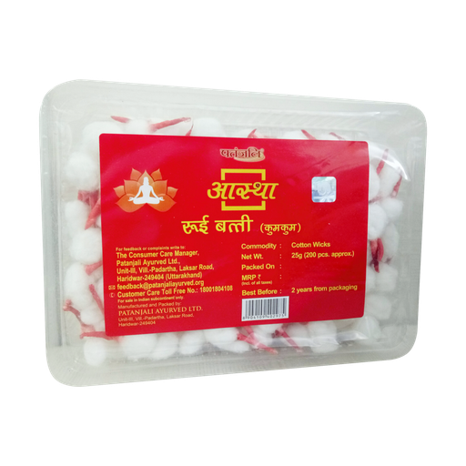Patanjali Aastha Cotton Wicks 25G
