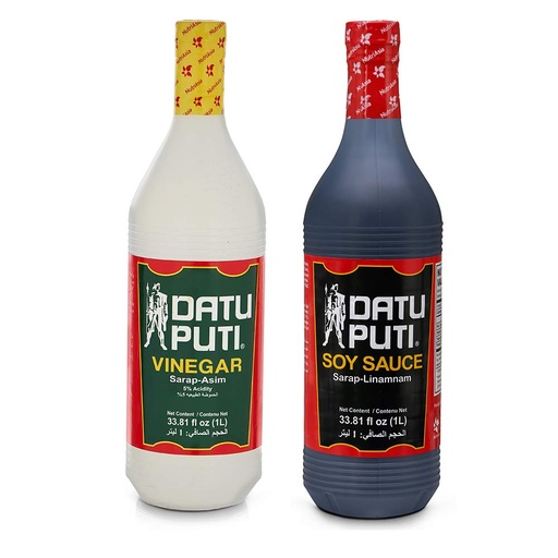 Datu Puti Vineger 1L + Soy Sauce 1L Combo