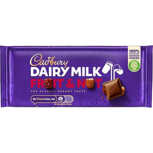 Cadbury Dairy Milk Fruit & Nut 110g