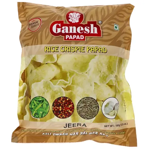 Ganesh Rice Crispie Jeera Papad 150G