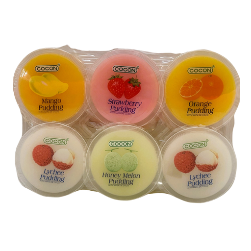 Cocon - Assorted Pudding Fruit Flavour Jelly 6Pcs