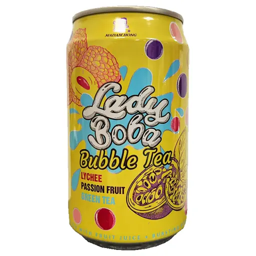 Madam Hong Lychee Passion Fruit Bubble Green Tea 