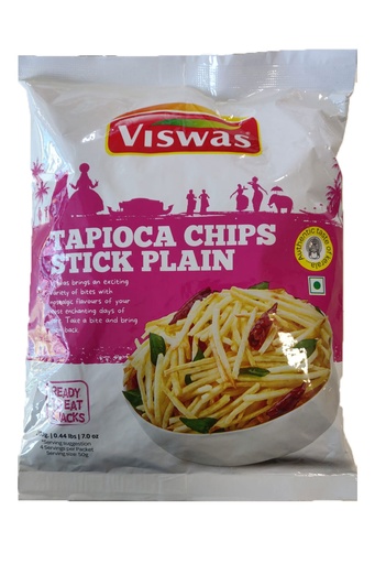 Viswas Tapioca Chips Stick Plain (Long Cut Hot) 200G