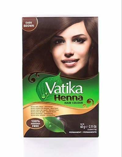Vatika Henna Hair Colour (Dark Brown) 60g 